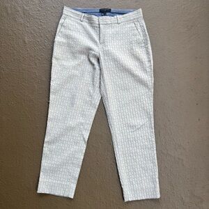 Banana Republic Cream Ivory Jacquard Pants Women’s Size 2